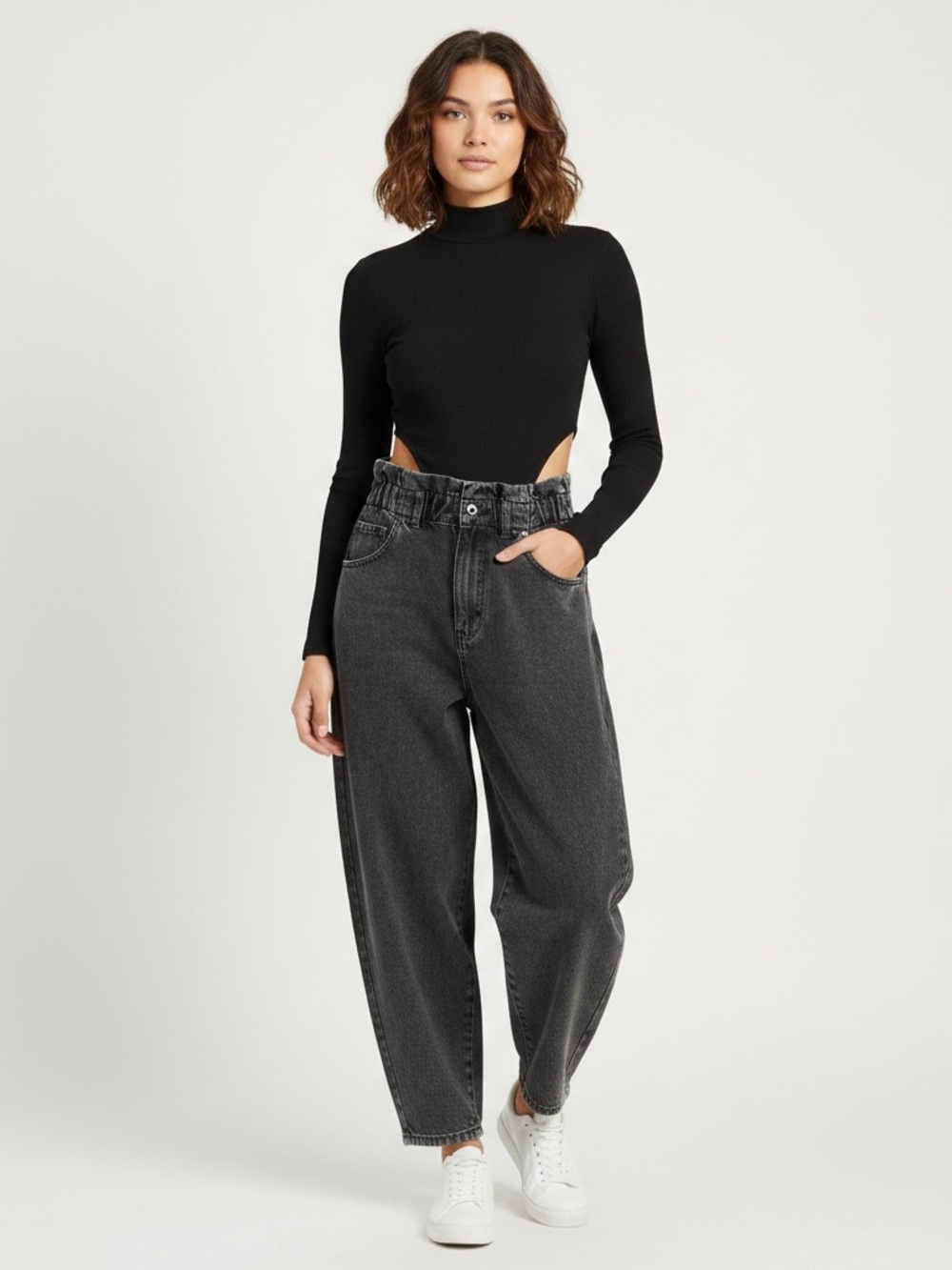 Zara NWT Baggy Denim Jumpsuit Z1975 Women’s long sleeve denim romper Size S